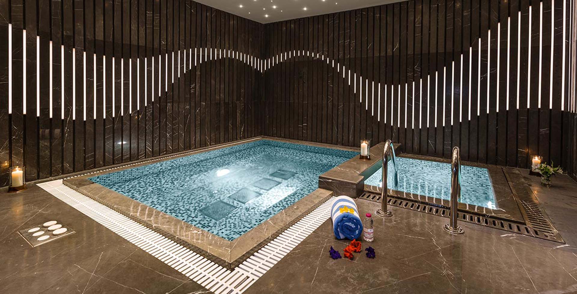 Doha Hydromassage pool - Elevate luxury living. Acquire and install this Sauna Dekor masterpiece, blending visionary design with a cost-effective solution for an unmatched wellness retreat."